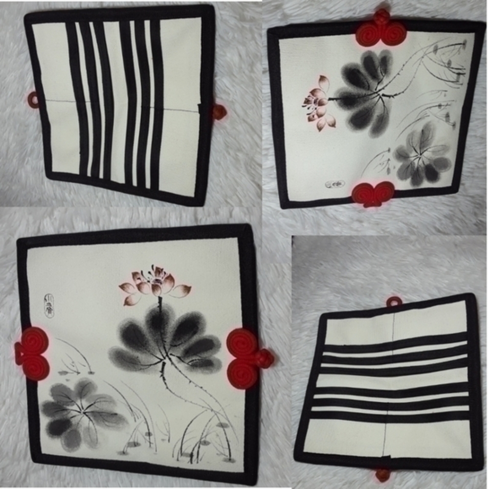 Asiatic Floral Printed Canvas Wallet